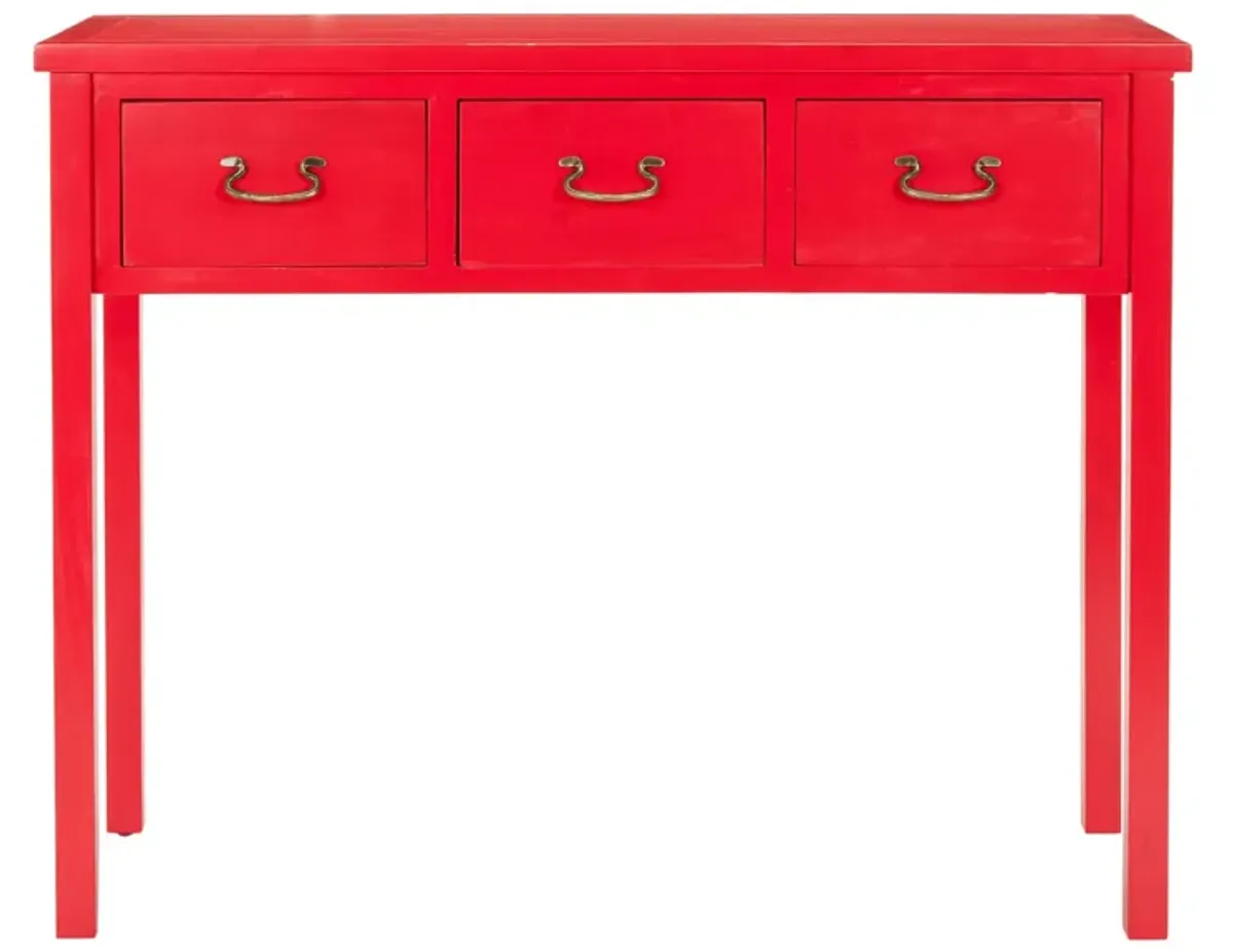 Etro Console Table in Red by Safavieh