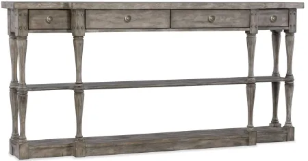 Sanctuary Four-Drawer Console Table in Light Gray by Hooker Furniture