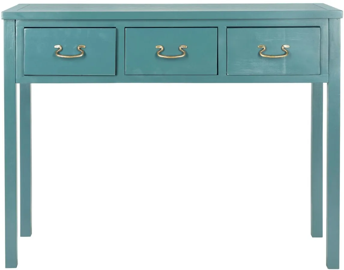 Etro Console Table in Teal by Safavieh