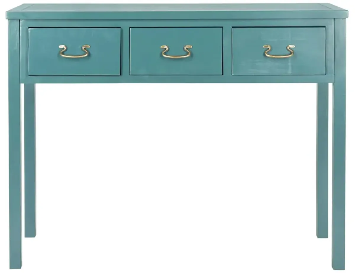 Etro Console Table in Teal by Safavieh