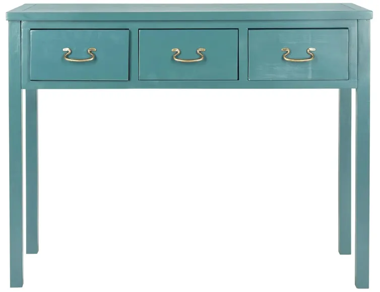 Etro Console Table in Teal by Safavieh