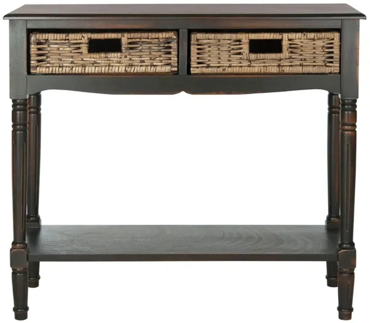 Gisela 2 Drawer Console Table in Brown by Safavieh