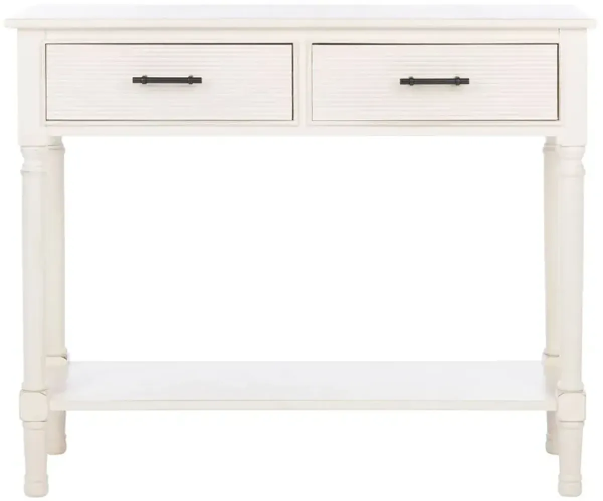 Gomez 2 Drawer Console Table in Off White by Safavieh