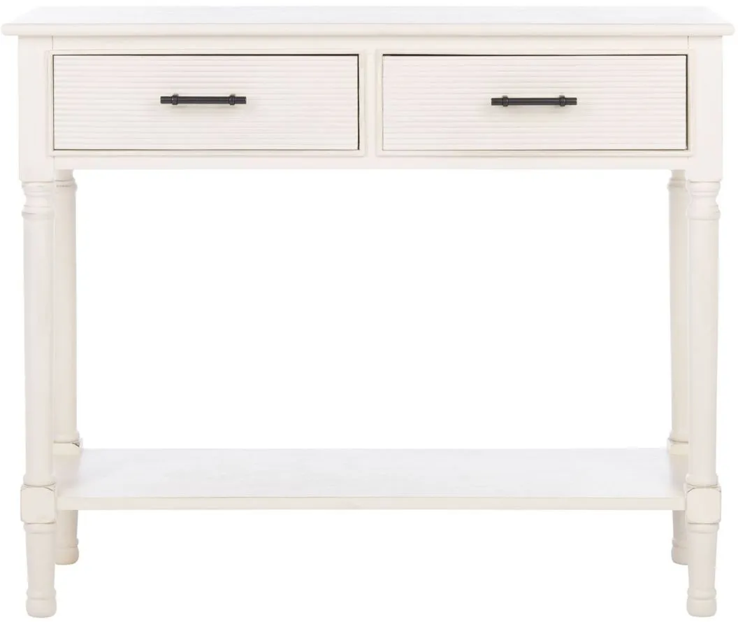 Gomez 2 Drawer Console Table in Off White by Safavieh