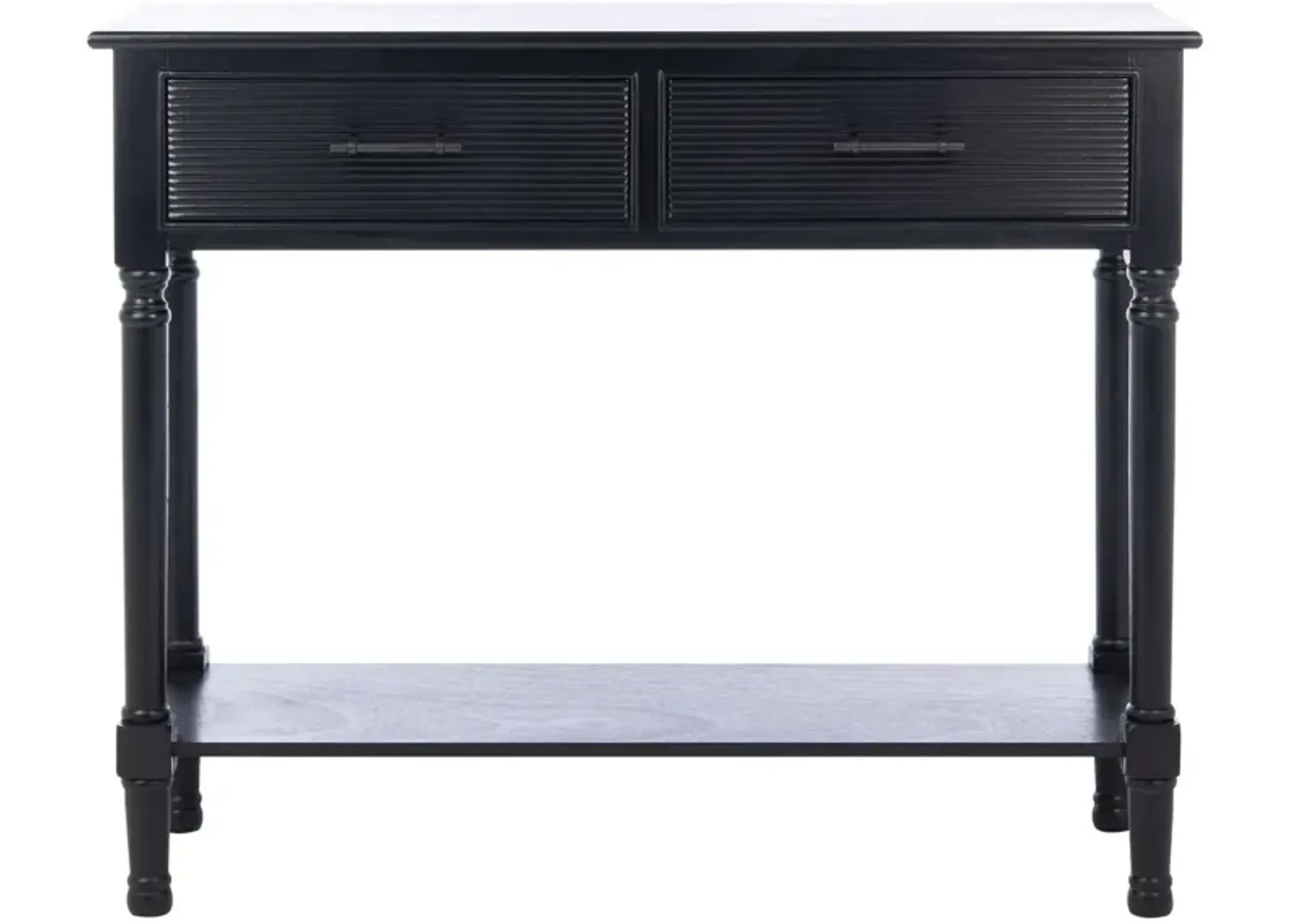 Gomez 2 Drawer Console Table in Black by Safavieh