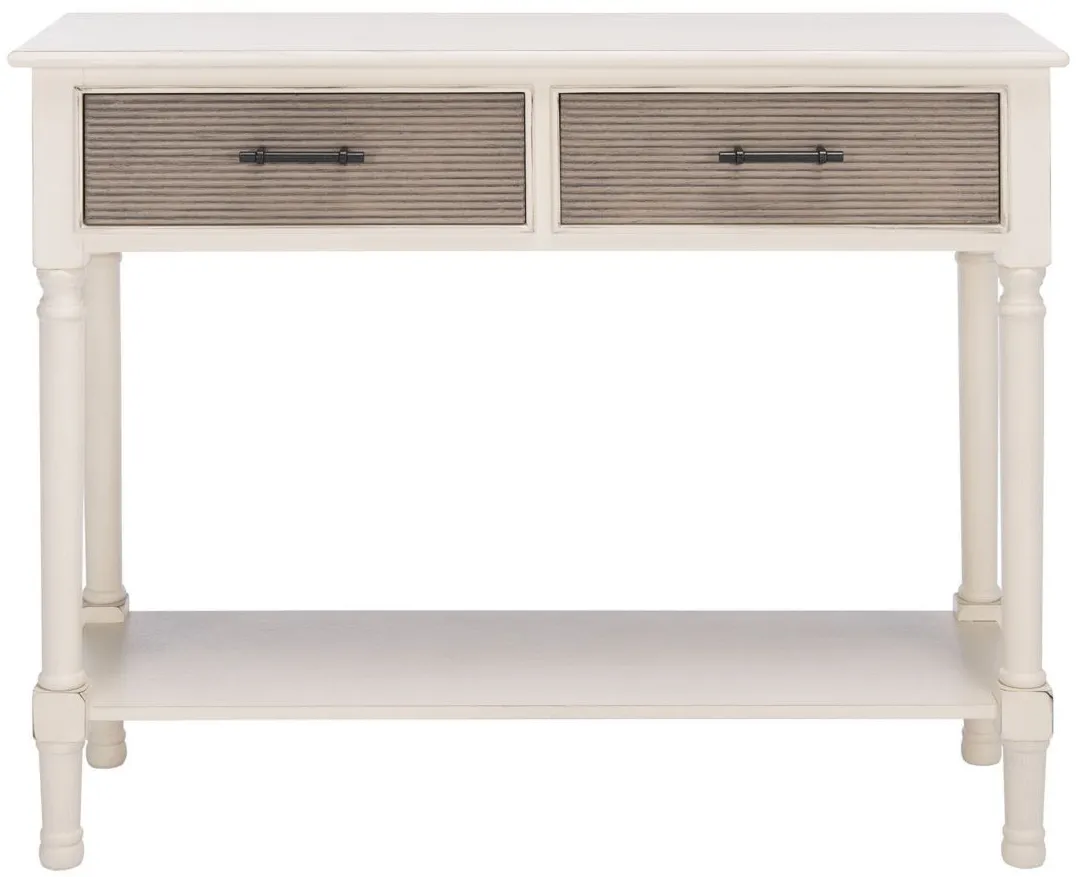 Gomez 2 Drawer Console Table in Beige by Safavieh