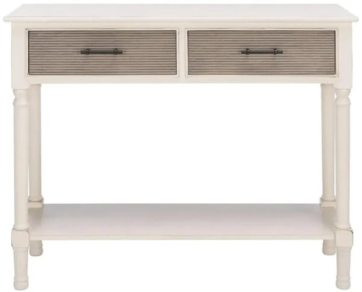 Gomez 2 Drawer Console Table in Beige by Safavieh