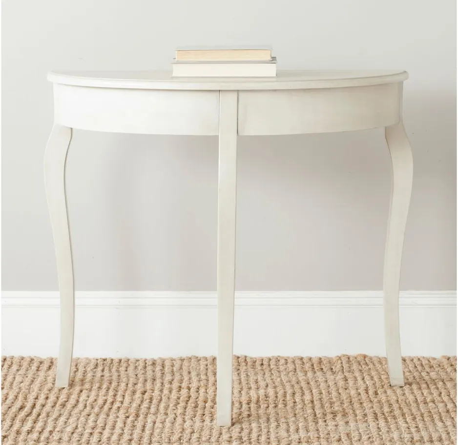 Hayward Console Table in White Washed by Safavieh