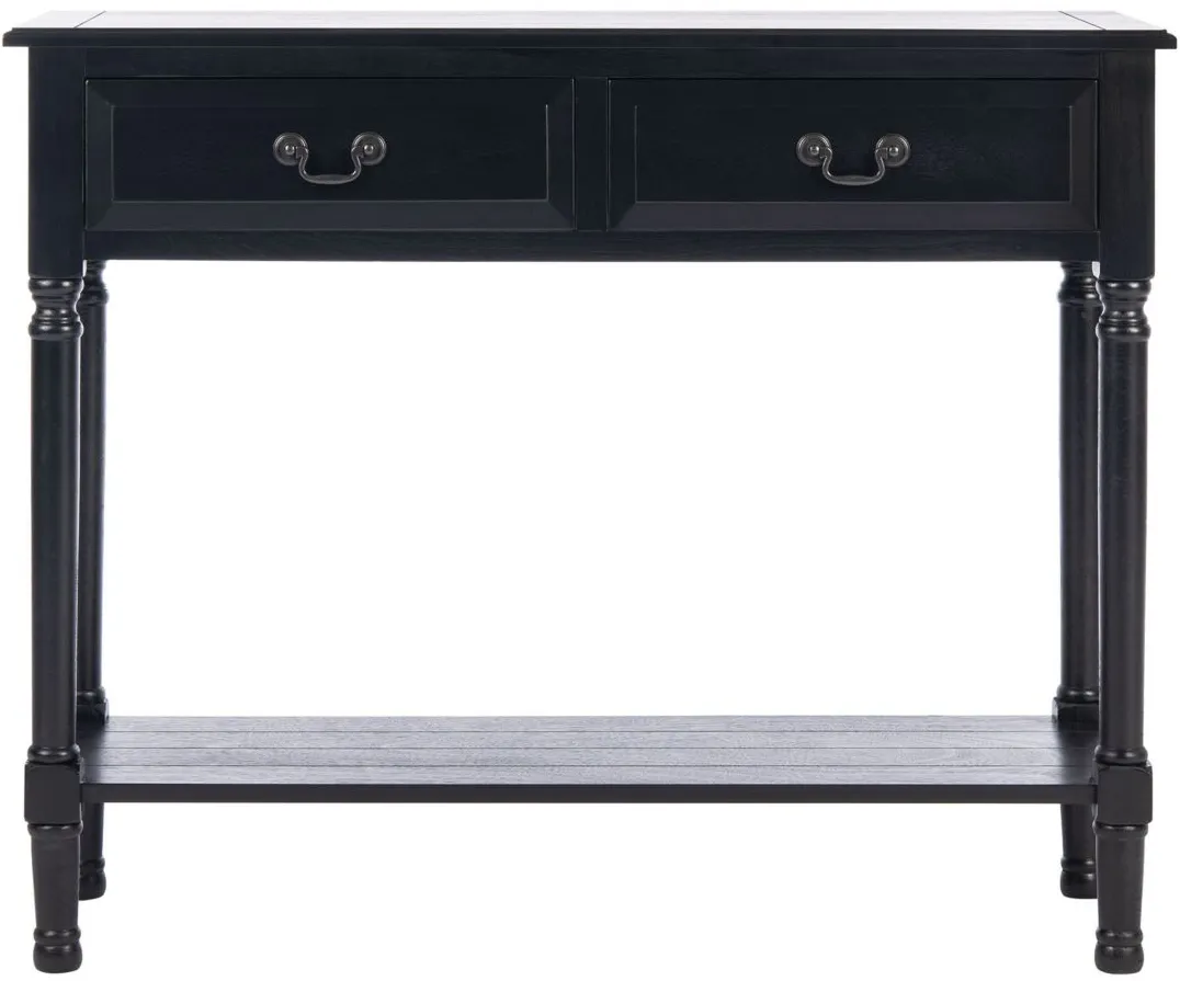 Jessa 2 Drawer Console Table in Black by Safavieh
