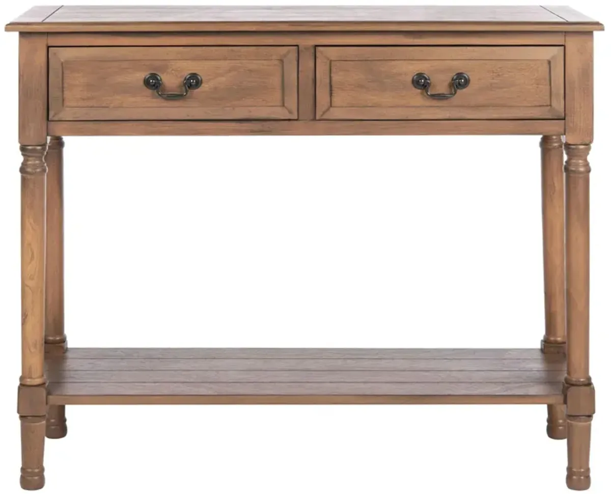 Jessa 2 Drawer Console Table in Brown by Safavieh