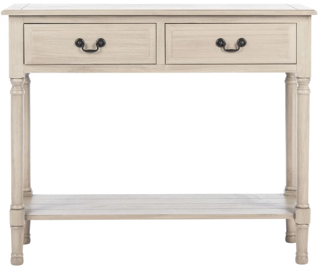 Jessa 2 Drawer Console Table in Greige by Safavieh