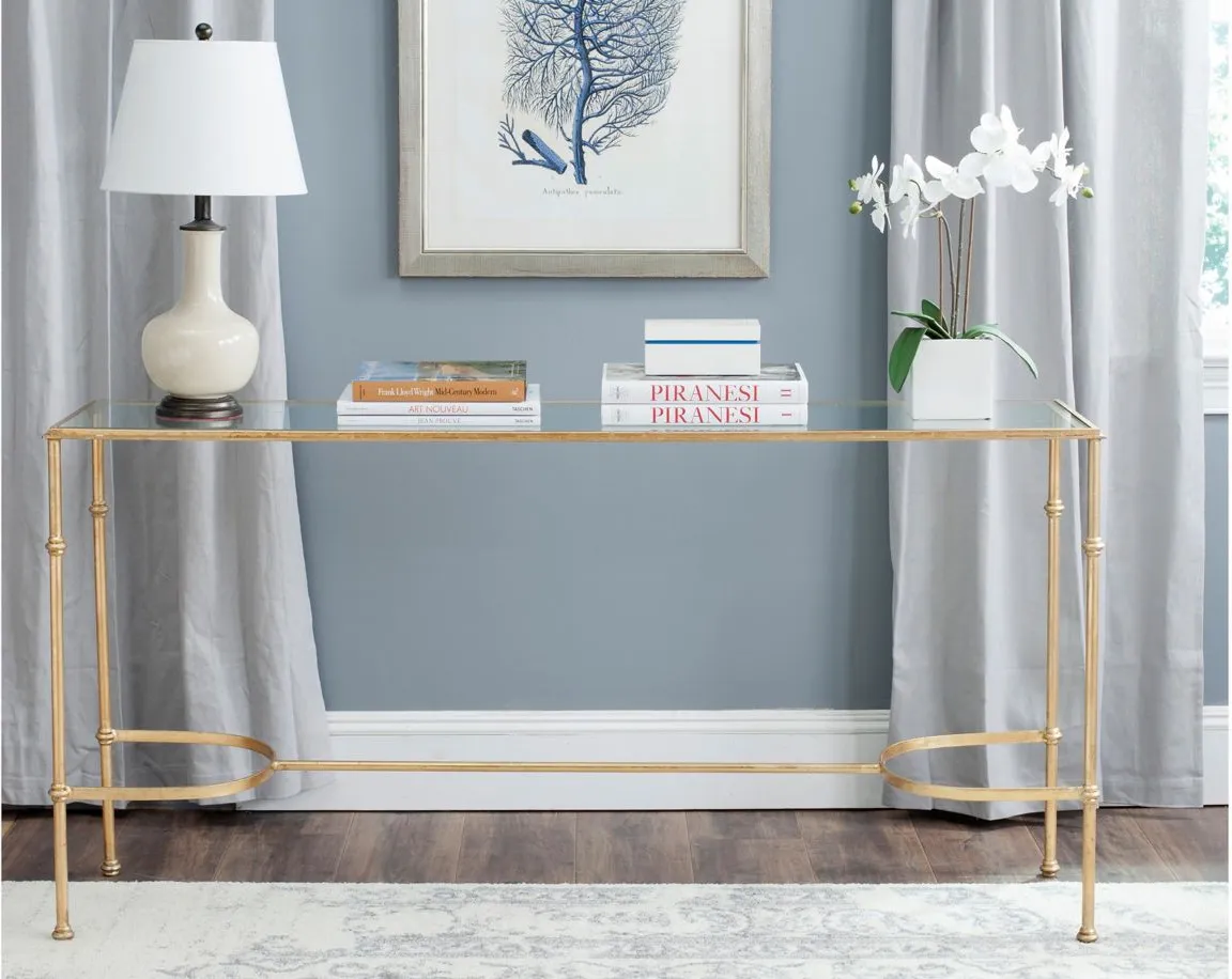 Jett Console Table in Gold by Safavieh