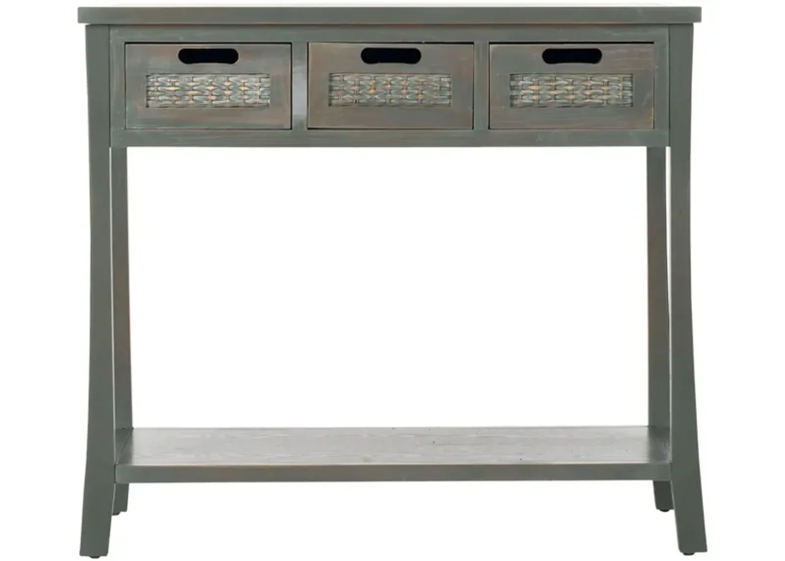 Josef 3 Drawer Console Table in Ash Gray by Safavieh