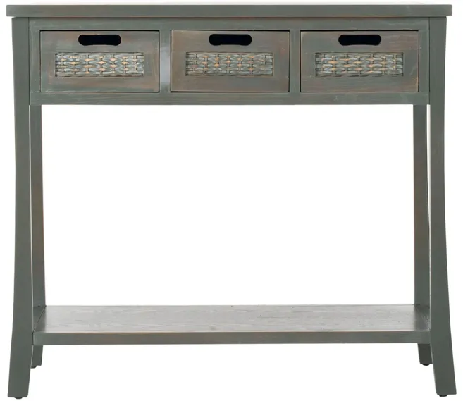 Josef 3 Drawer Console Table in Ash Gray by Safavieh