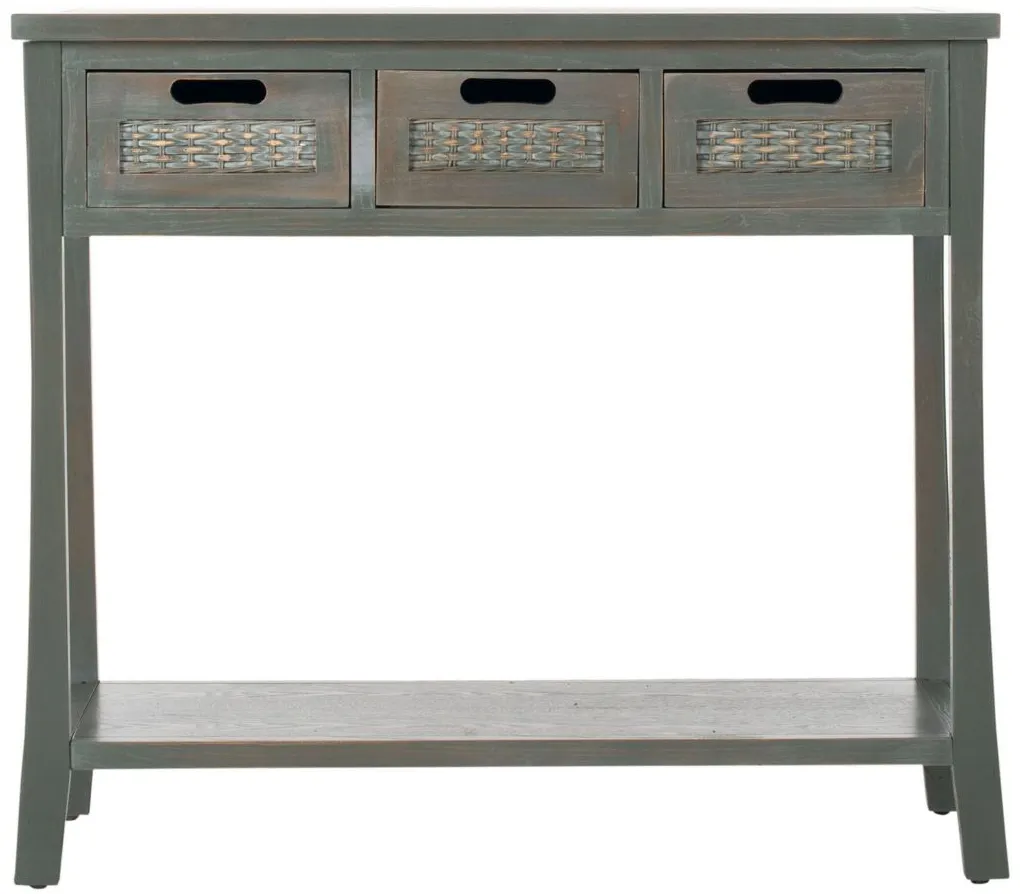 Josef 3 Drawer Console Table in Ash Gray by Safavieh
