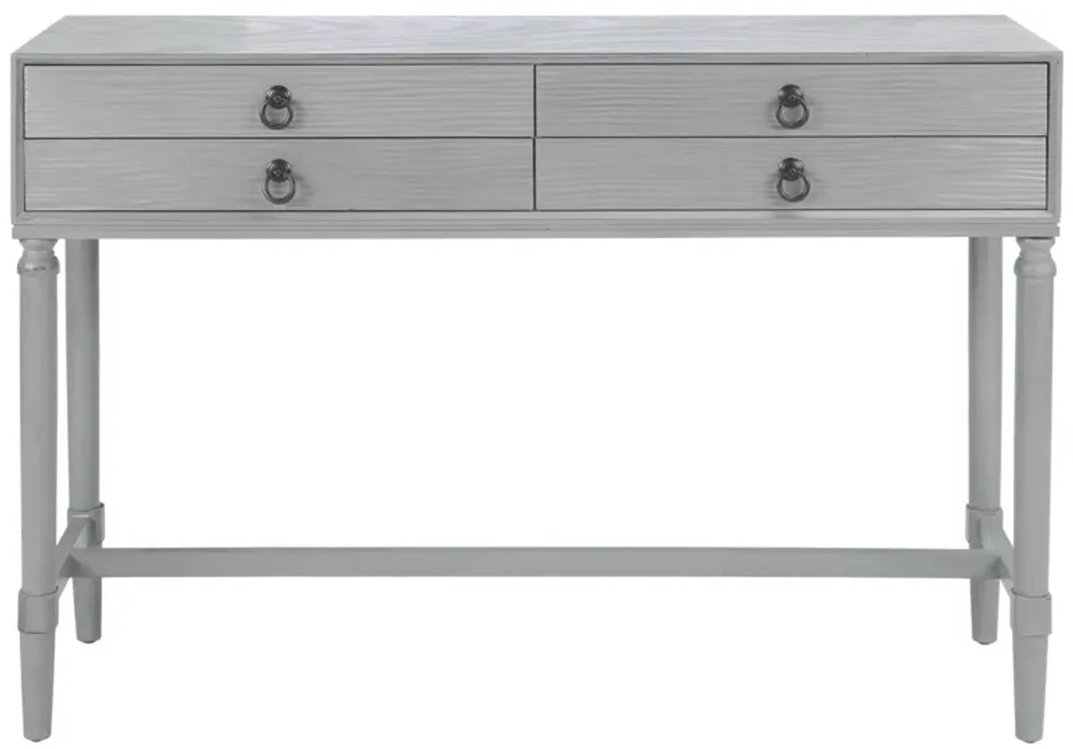 Joshua 4 Drawer Console Table in Gray by Safavieh