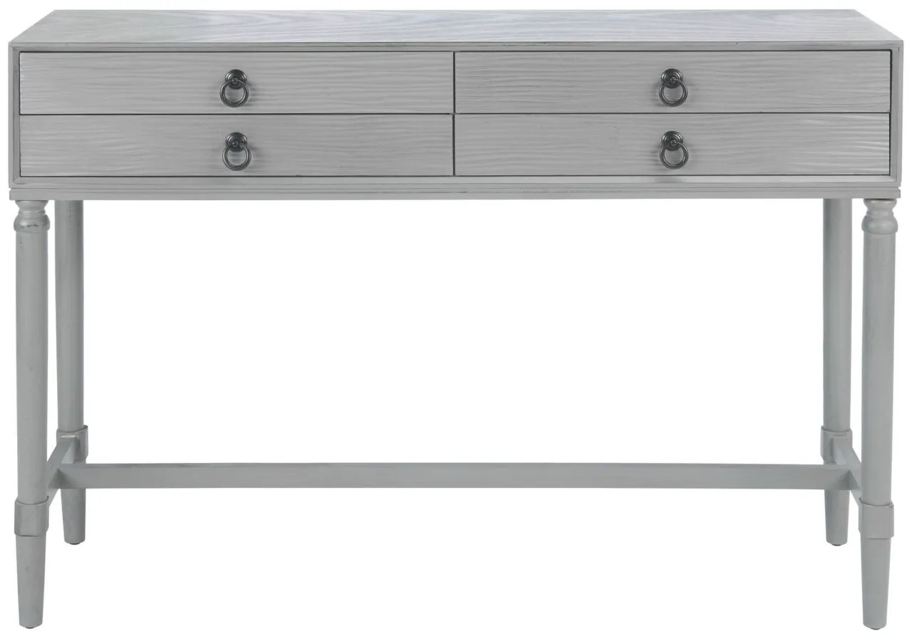 Joshua 4 Drawer Console Table in Gray by Safavieh