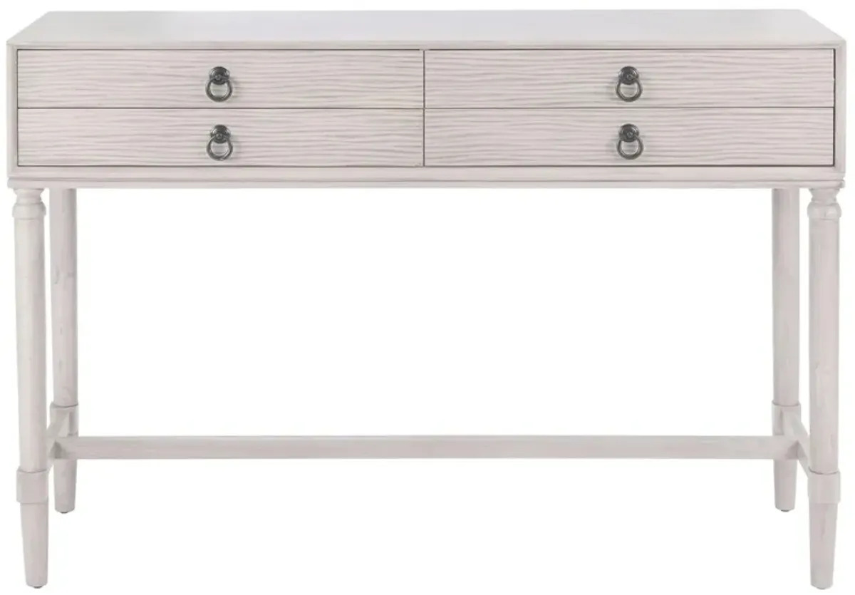 Joshua 4 Drawer Console Table in Greige by Safavieh