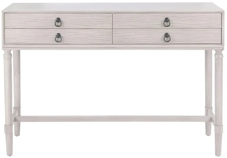 Joshua 4 Drawer Console Table in Greige by Safavieh