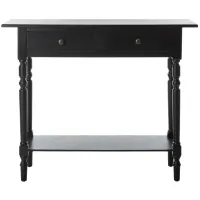 Jovanna 2 Drawer Console Table in Distressed Black by Safavieh