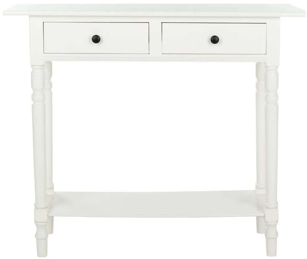 Jovanna 2 Drawer Console Table in Distressed Cream by Safavieh