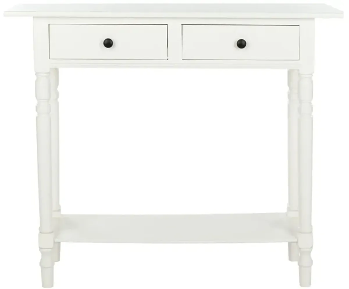 Jovanna 2 Drawer Console Table in Distressed Cream by Safavieh