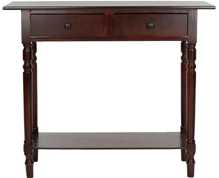 Jovanna 2 Drawer Console Table in Dark Cherry by Safavieh