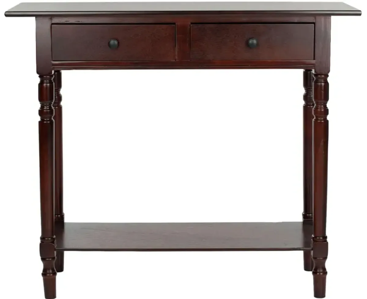 Jovanna 2 Drawer Console Table in Dark Cherry by Safavieh