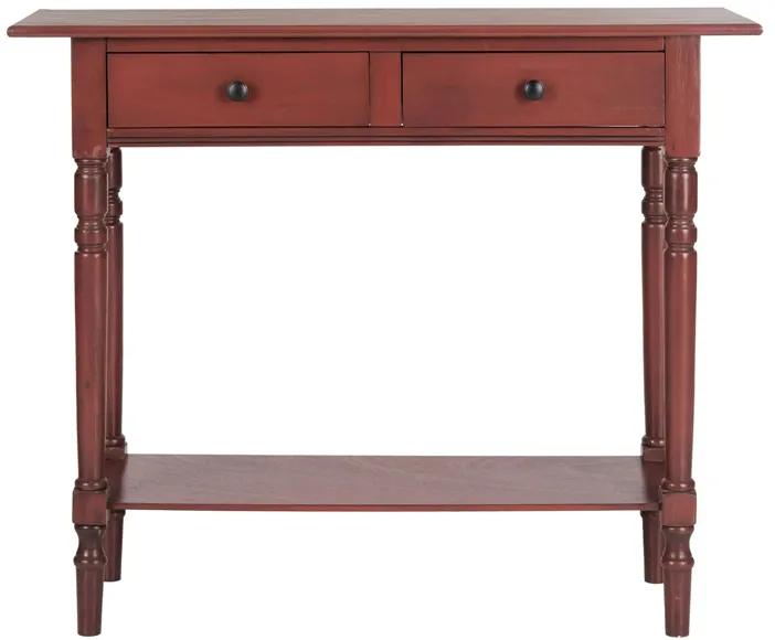 Jovanna 2 Drawer Console Table in Red by Safavieh