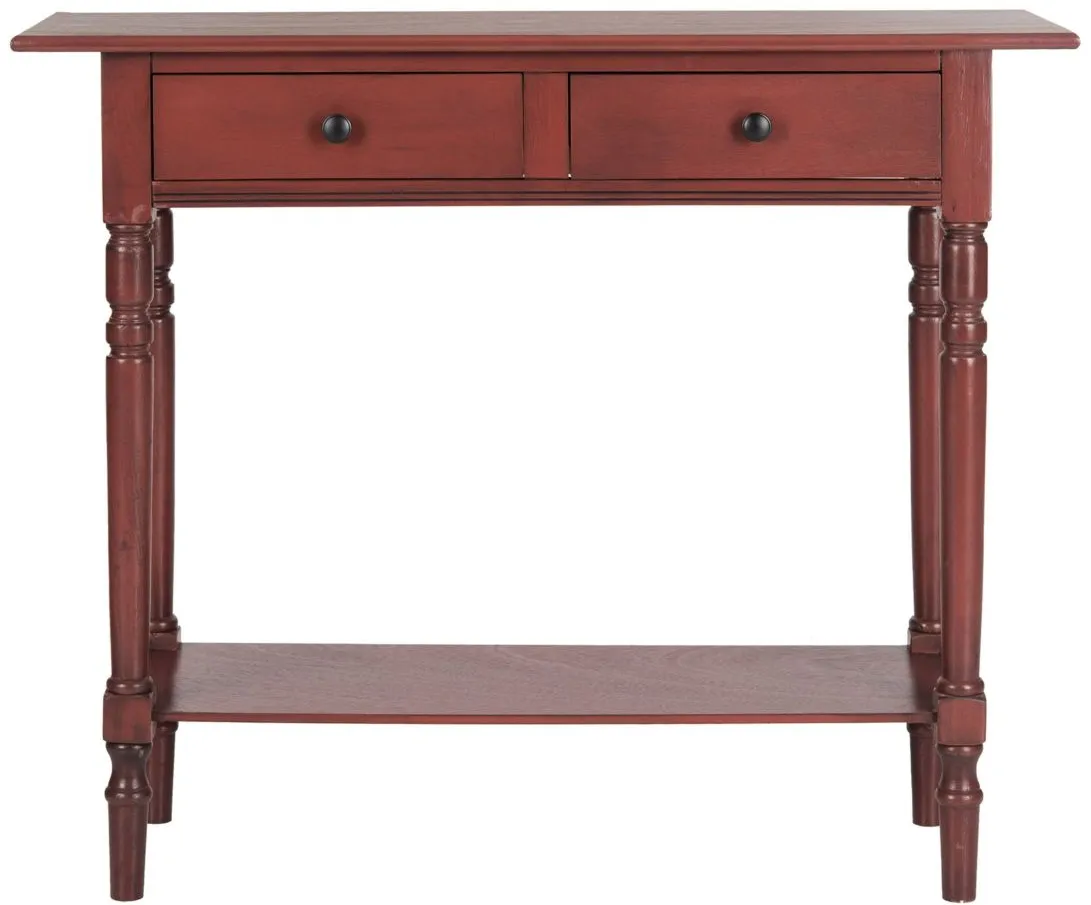 Jovanna 2 Drawer Console Table in Red by Safavieh