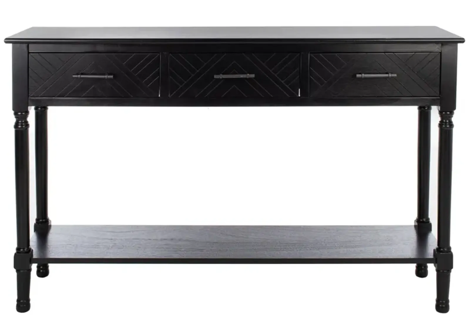 Jovie 3 Drawer Console Table in Black by Safavieh