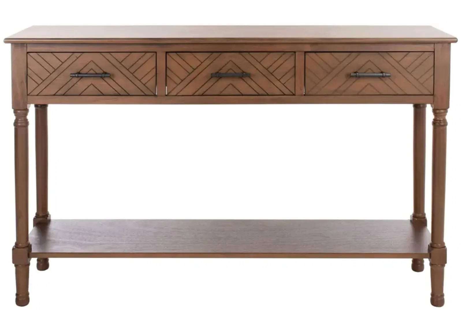 Jovie 3 Drawer Console Table in Brown by Safavieh