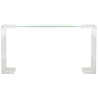 Kayley Console Table in Clear by Safavieh