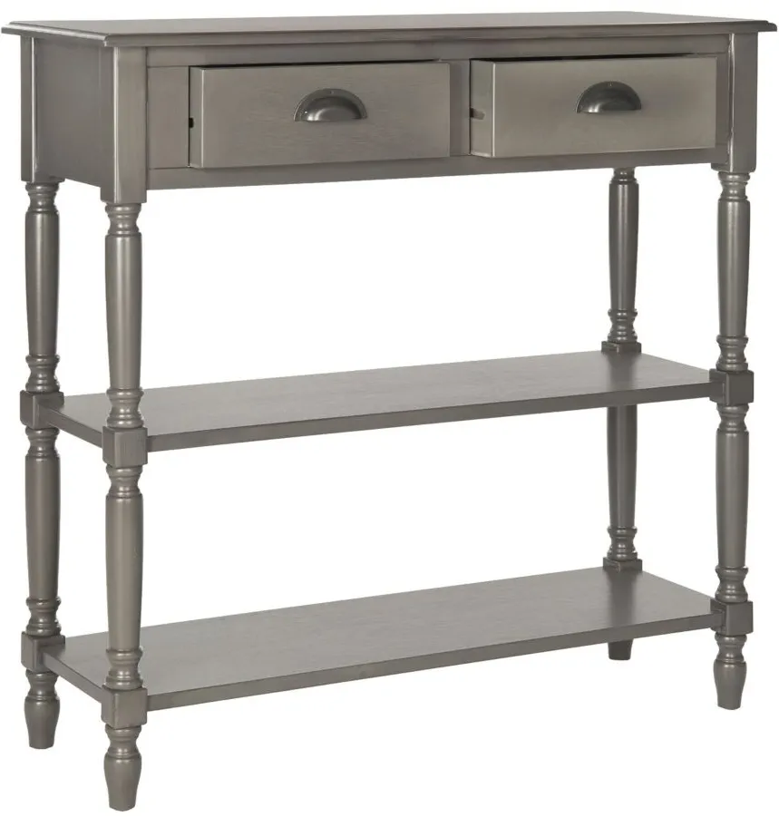 Kayson Console Table With Storage in Gray by Safavieh