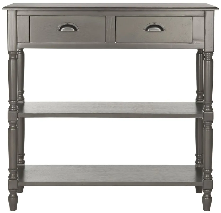 Kayson Console Table With Storage in Gray by Safavieh