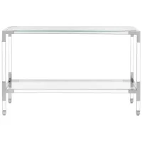 Logan Console Table in Silver by Safavieh