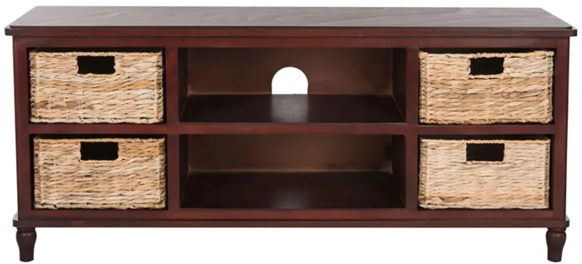 Manny TV Console in Cherry by Safavieh