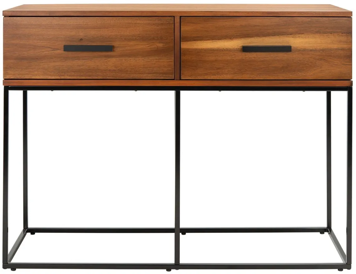 Montrelle 2 Drawer Console Table in Brown by Safavieh