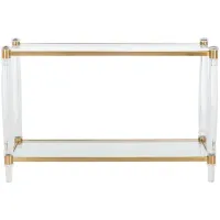 Octavia Console Table in Brass by Safavieh