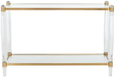 Octavia Console Table in Brass by Safavieh