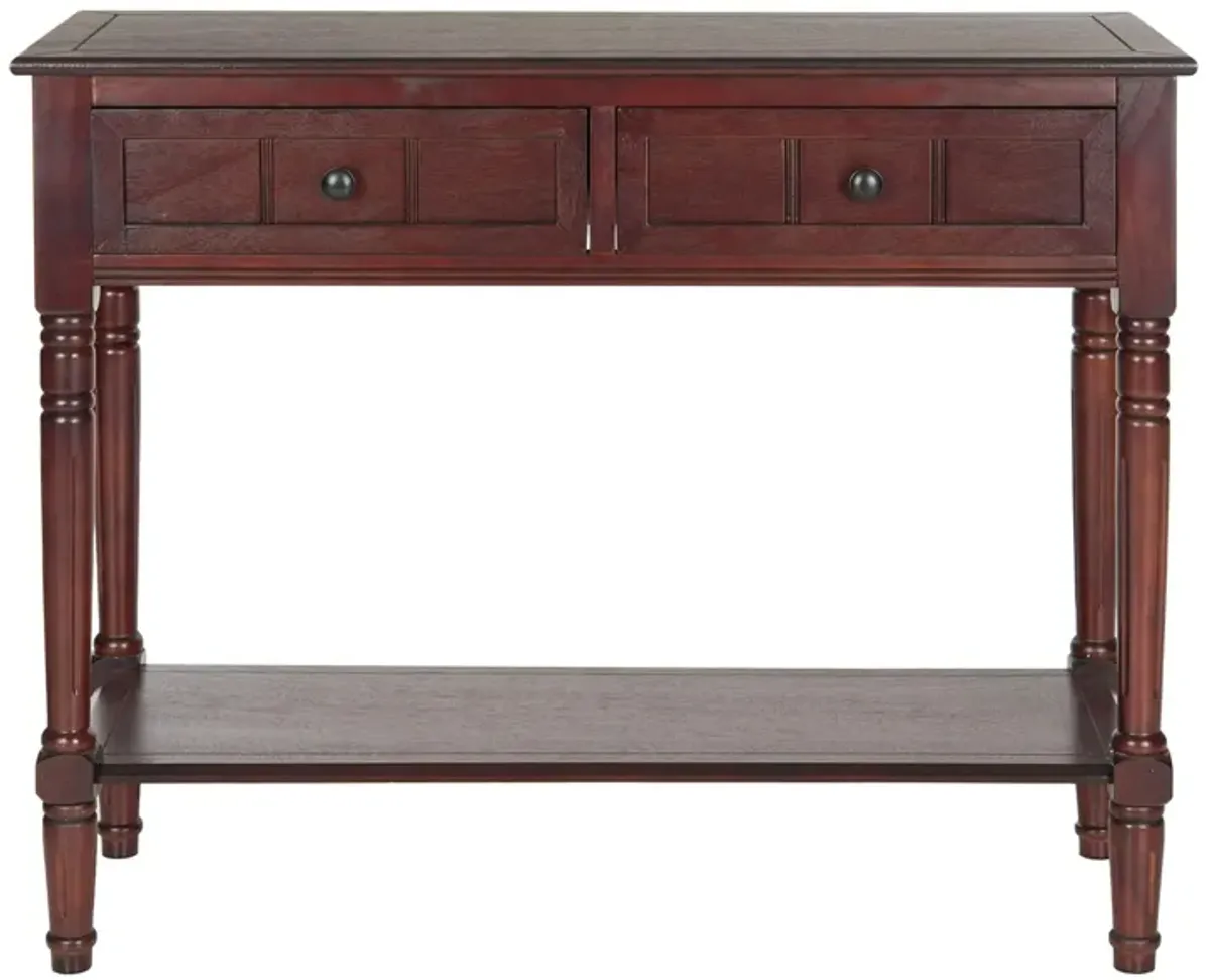 Otto 2 Drawer Console Table in Dark Cherry by Safavieh