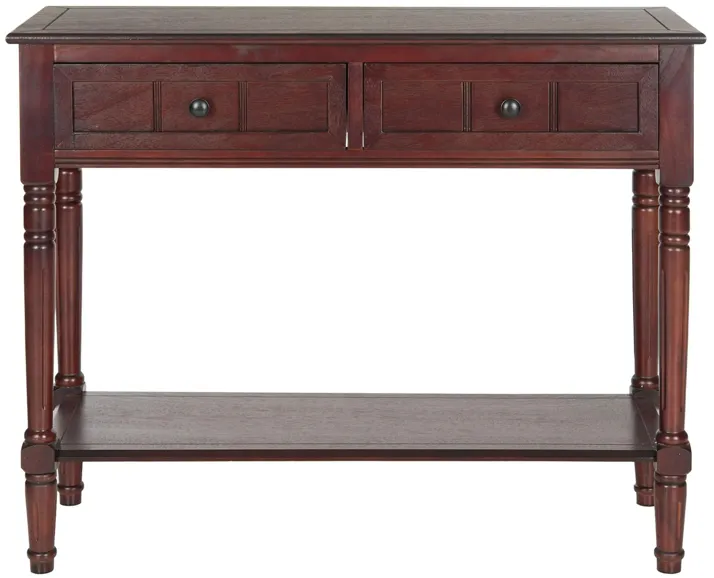 Otto 2 Drawer Console Table in Dark Cherry by Safavieh