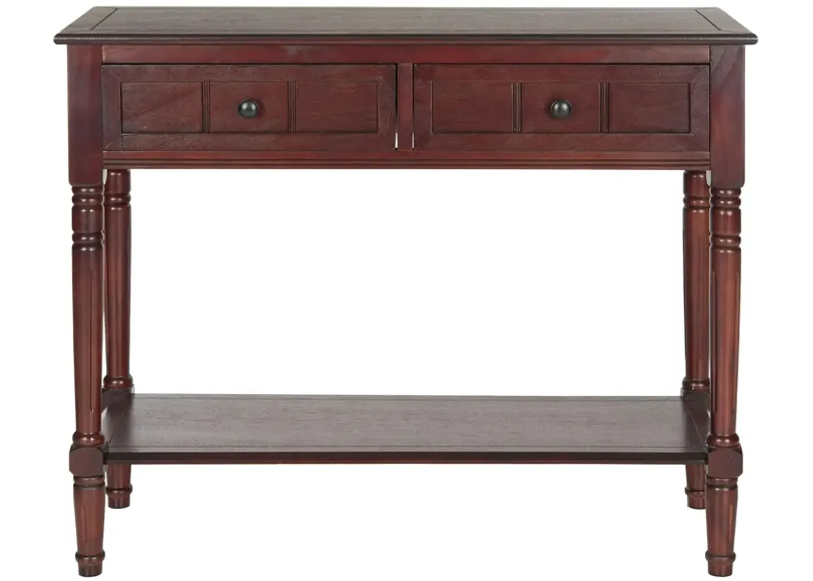 Otto 2 Drawer Console Table in Dark Cherry by Safavieh