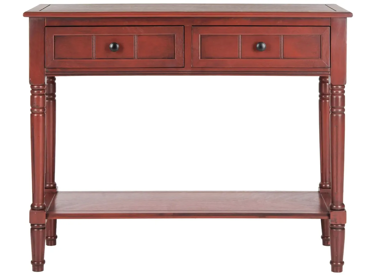 Otto 2 Drawer Console Table in Red by Safavieh