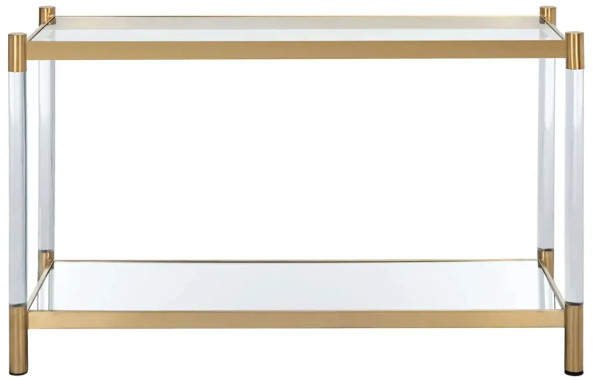 Petra Console Table in Brass by Safavieh