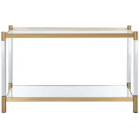 Petra Console Table in Brass by Safavieh
