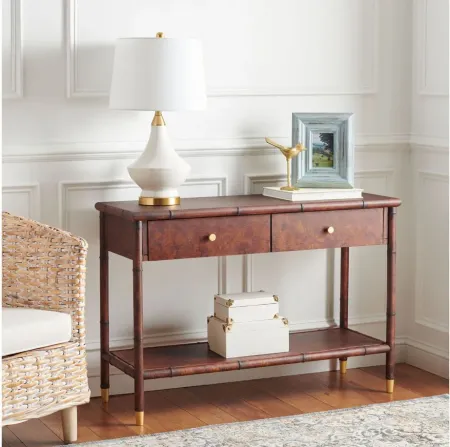 Randell Console Table in Dark Brown by Safavieh