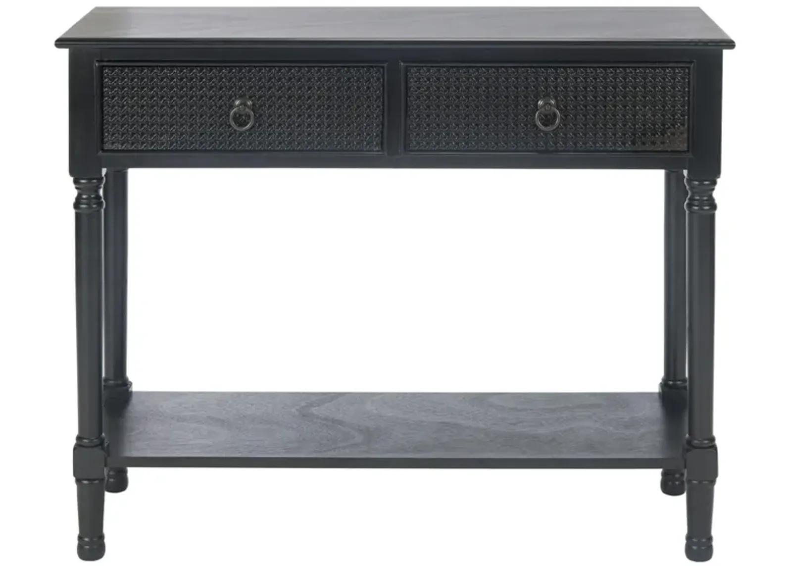 Rooney 2 Drawer Console Table in Black by Safavieh