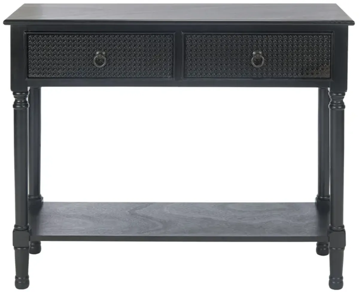 Rooney 2 Drawer Console Table in Black by Safavieh