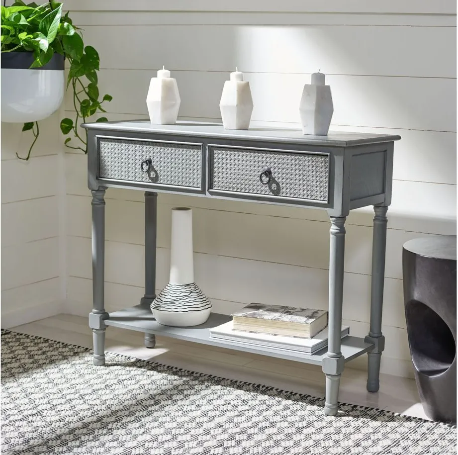 Rooney 2 Drawer Console Table in Gray by Safavieh